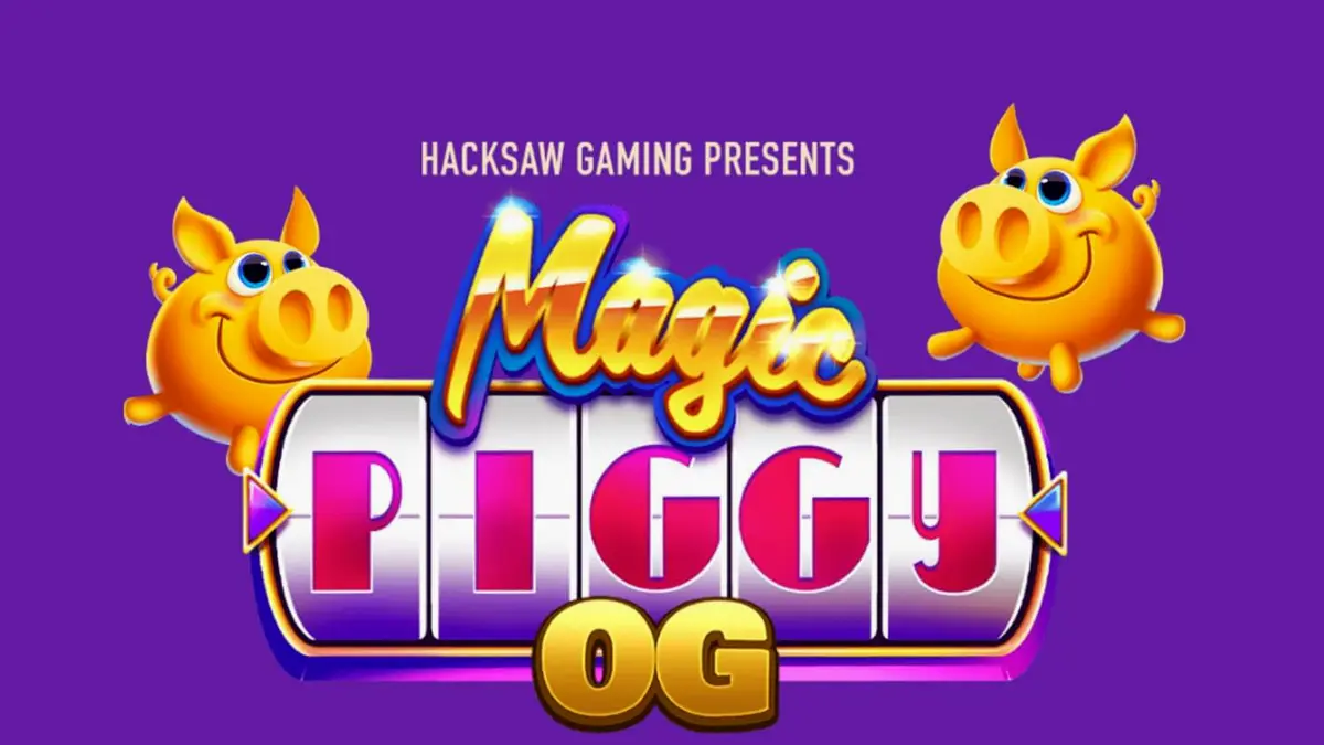 Interface do slot Magic Piggy OG com porquinhos dourados e luzes de neon